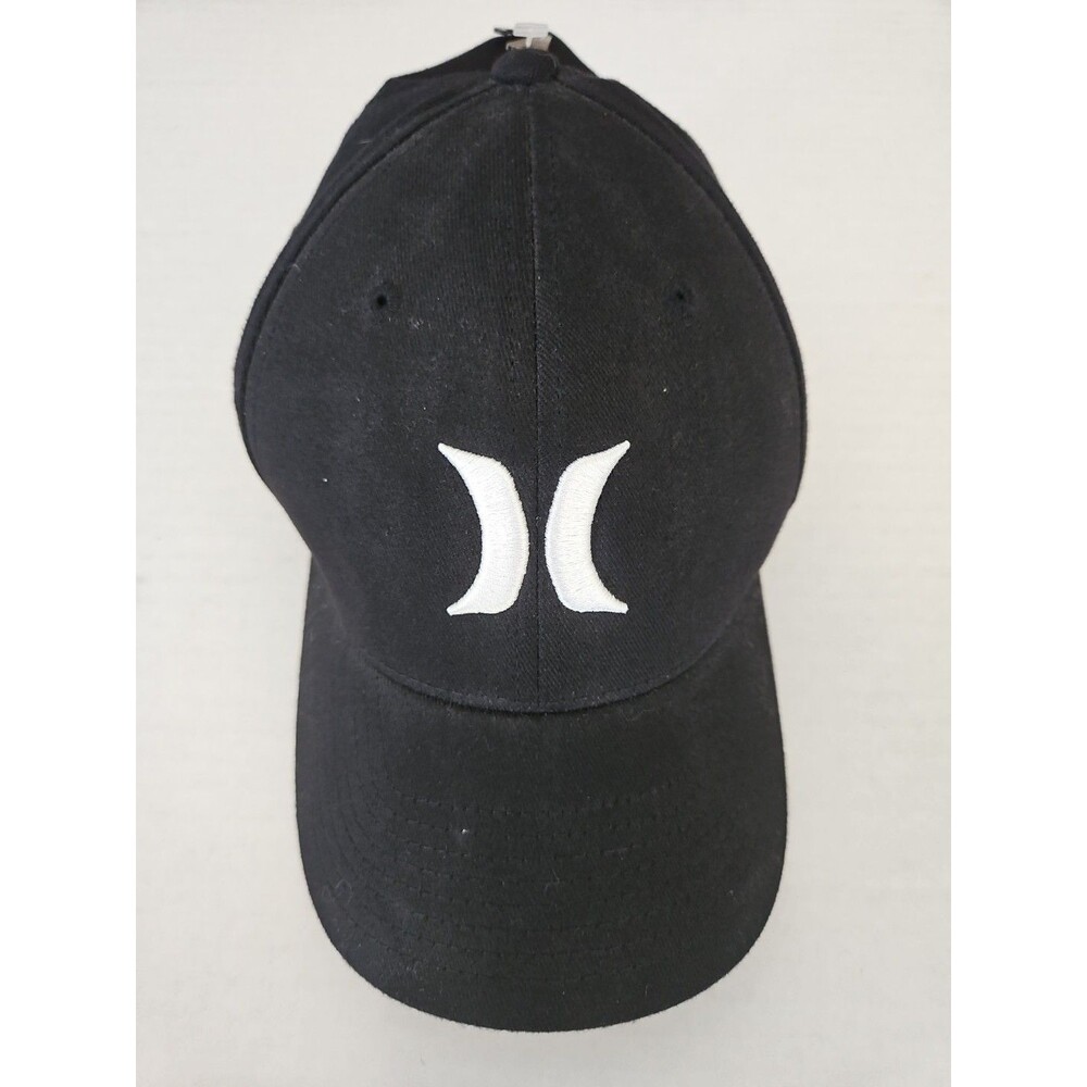 Hurley Flex Fit Black Hat S - M Icon Logo Fall 2011 NWT One And Only Spellout